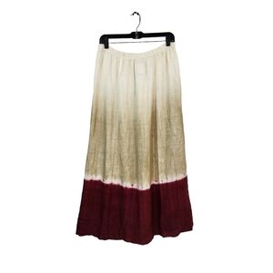 Nooshin Women's Ombre Natural Fiber Maxi Skirt Lagenlook- M